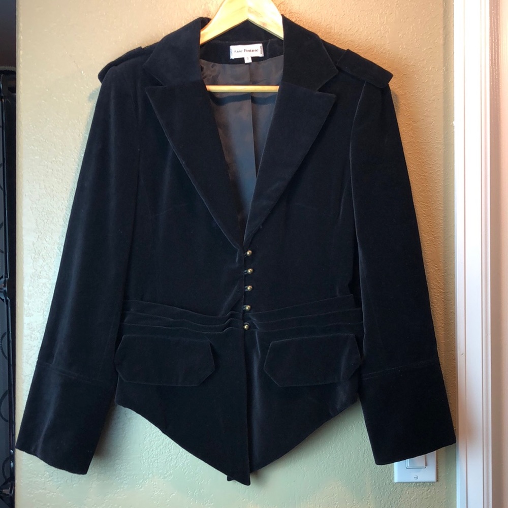 Anne Fontaine Sirena Velour Button Down Jacket